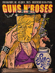 guns n roses ポスター　リトグラフ 希少 200枚限定 Guns N' Roses ガンズアンドローゼズ リトグラフ